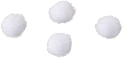 White 100-Piece Tissue Pom Poms 10mm