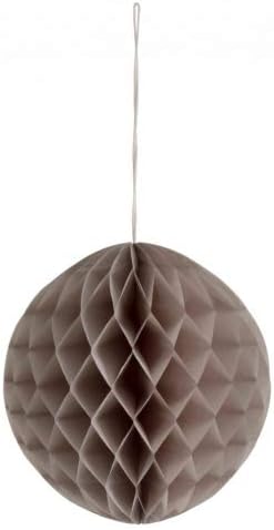 Honeycomb Paper Pom Poms 100mm Grey Pack of 3