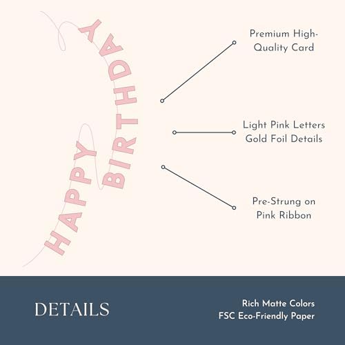 Bonjour Fte Signature Happy Birthday Banner - 10 Foot Long