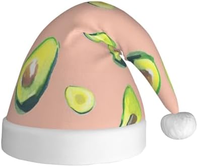 QINZHENG Personalized Santa Hat with Avocado Print