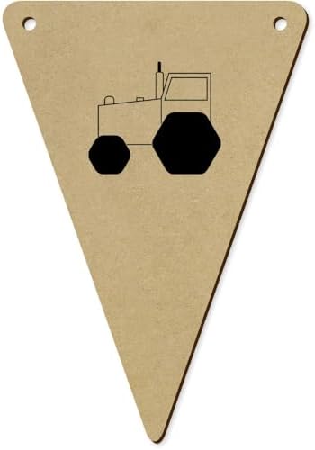 5 Pack 140mm Tractor Toy Wooden Bunting Flags