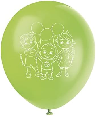 Cocomelon Latex Balloons 12 Inch Pack of 8