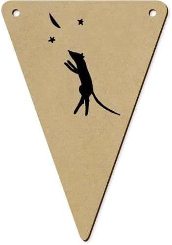 5 x 140mm Mouse and The Night Sky Wooden Bunting Flags