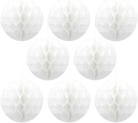 Ruidee 8 Piece Paper Honeycomb Balls Decorations