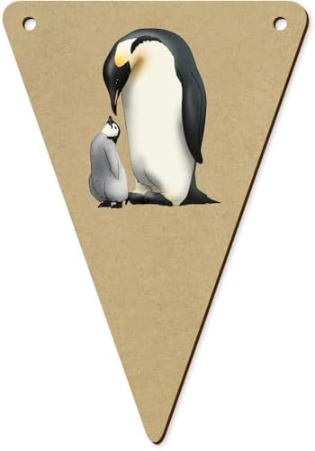 5 Pack Penguin Family Wooden Bunting Flags BN00087080
