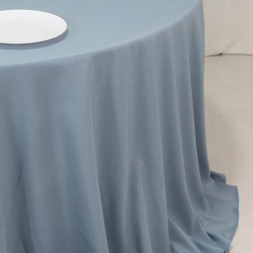 Balsa Circle 132 Inch Dusty Blue Round Tablecloth