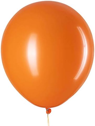 ZOOYOO 12 Inch Navy Blue and Orange Confetti Latex Balloons 50 Pcs