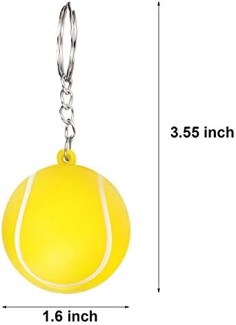Blulu 20 Pack Tennis Ball Keychains Stress Relief Party Favors
