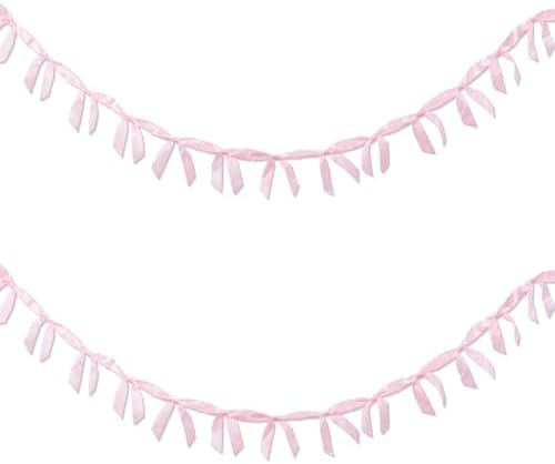 YKW 2 Pack Pink Ribbon Banners 8ft Each 1