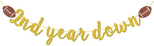 2nd Birthday Glitter Banner with Pre-Strung Letters