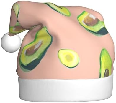 QINZHENG Personalized Santa Hat with Avocado Print
