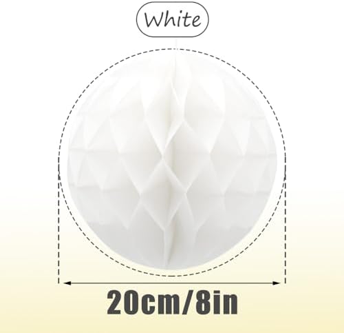 Yosawa 8 Pcs Paper Honeycomb Balls Decoration