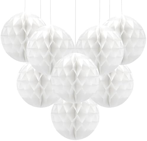 Hocansen 8 Pcs Paper Honeycomb Balls for Parties