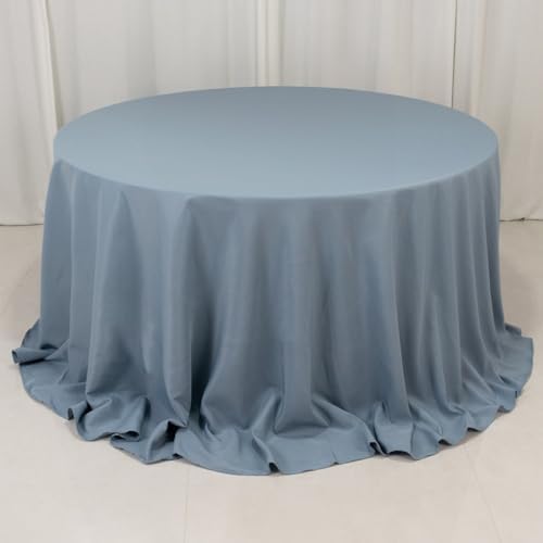 Balsa Circle 132 Inch Dusty Blue Round Tablecloth