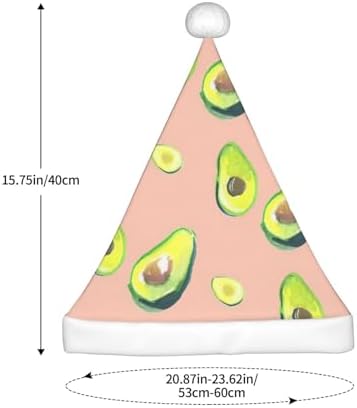 QINZHENG Personalized Santa Hat with Avocado Print