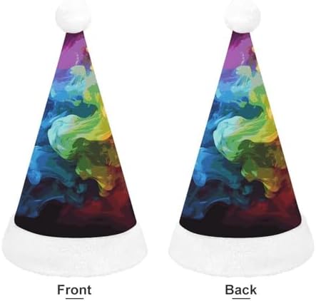 Santa Hat Rainbow Smoke Christmas Party Headwear