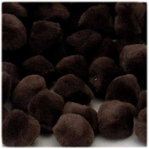 The Crafts Outlet 500-Piece Dark Brown Pom Poms