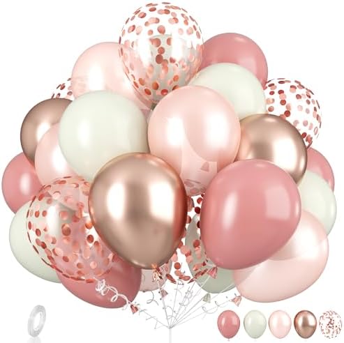 Dusty Pink Boho Balloons Set for Party Decor