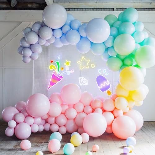 LovesTown 15PCS Pastel Balloons 18inch