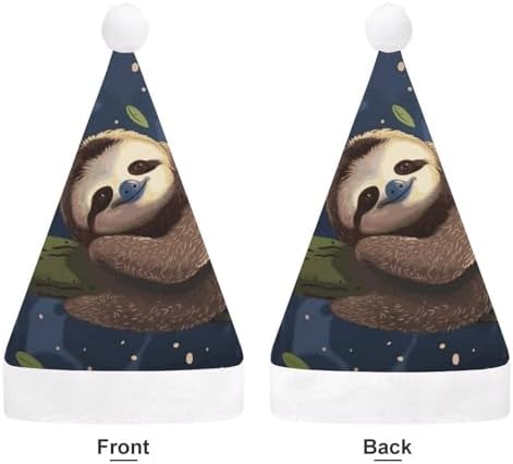 Santa Hat Sloth Lazy Christmas Party Headwear