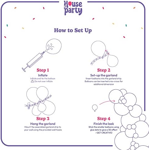 HOUSE OF PARTY Cow Balloons Garland - 110 Pcs