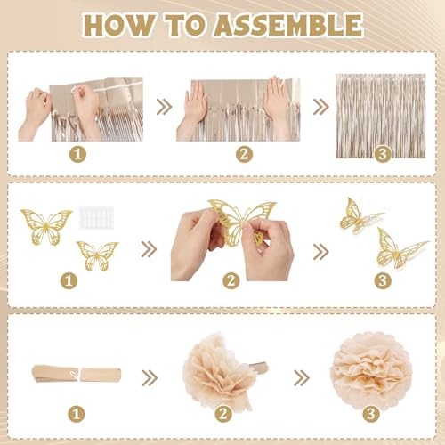 Ouddy Party Neutral Birthday Decorations Set