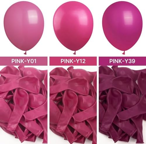 PartyWoo 50pcs 5 Inch Pink Latex Balloons for Decorations