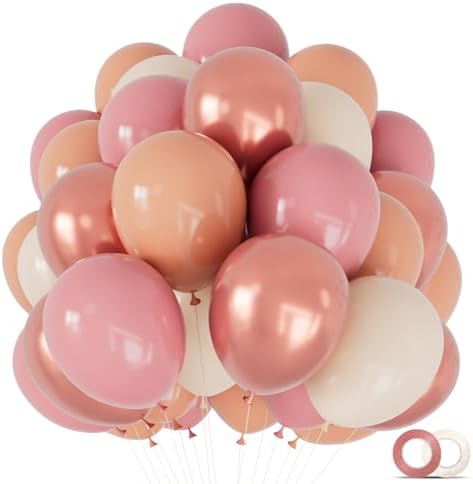 68 Pcs Retro Pink Balloons for Parties and Celebrations