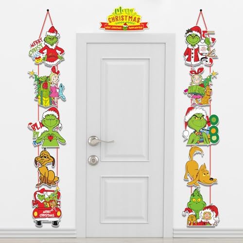 11Pcs Large Funny Christmas Door Decor Kit