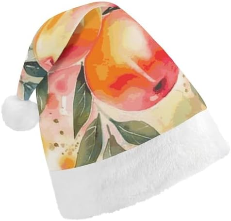 Colorful Peach Watercolor Santa Hat Christmas Headwear