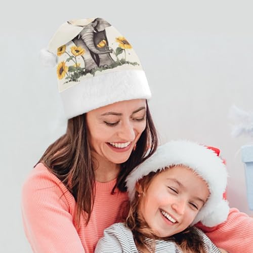 Santa Hat Elephant And Sunflower Christmas Headwear