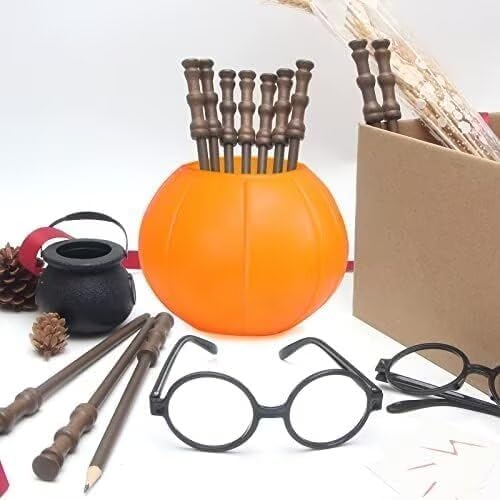 Wizard Party Favors Set - 12pcs Wand Pencils Glasses