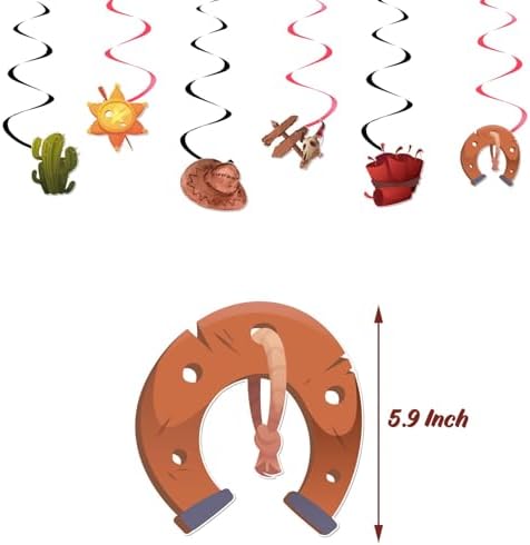 Cowboy Birthday Party Decorations 58 Pcs Kit