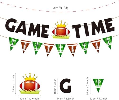 Game Time Football Banner for Fireplace Mantle