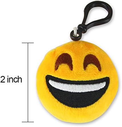 Dreampark 80 Pack Mini Emoticon Keychains