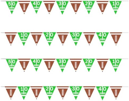 4Es Novelty 4 Pcs Football Flag Banner Set
