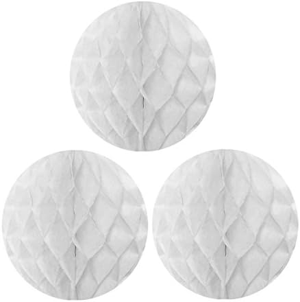 Wrapables 12 Inch Tissue Pom Poms Set of 3 White