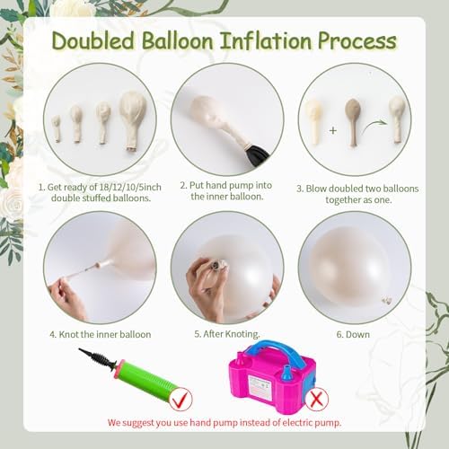 134pcs Double Stuffed Pearl White and Black Balloons Garland Arch Kit