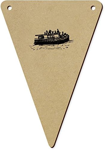 Azeeda 5 x 140mm Canal Boat Wooden Bunting Flags