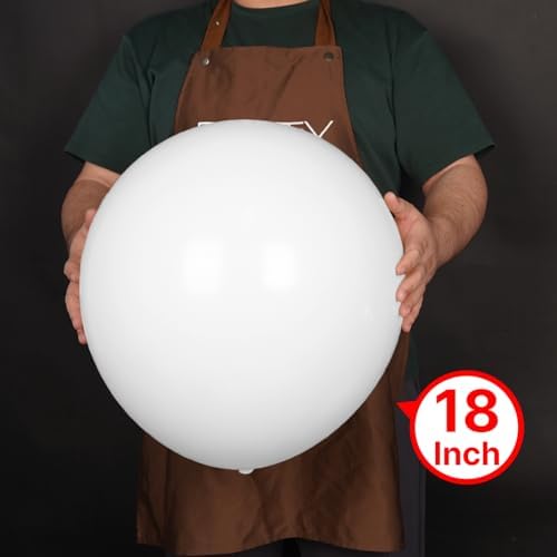 PartyWoo 20 Pack 18 Inch Matte White Latex Balloons
