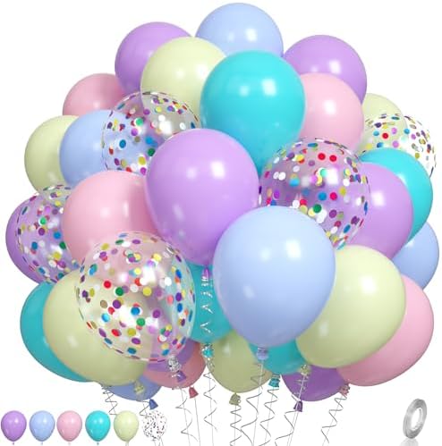 12 Inch Pastel Balloons Set for Kids Birthday Parties