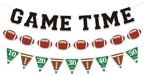 Football Banner Garland for Game Day Party Decor