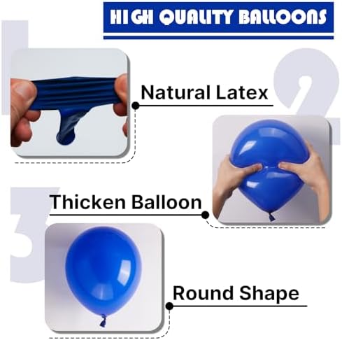 PartyWoo Royal Blue Balloons 152pcs Set