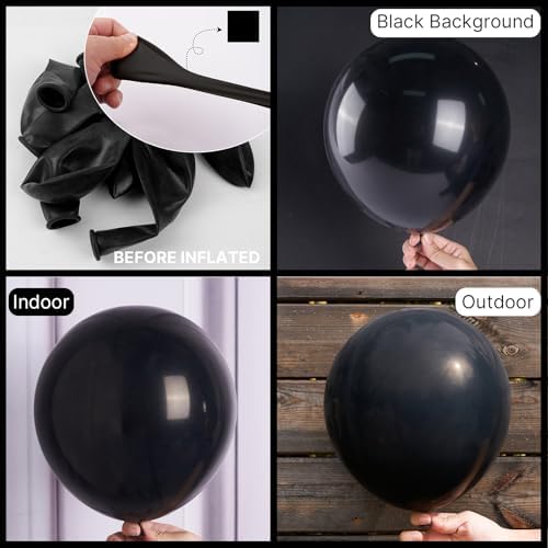 PartyWoo Black Balloons 142 PCS Arch Garland Kit