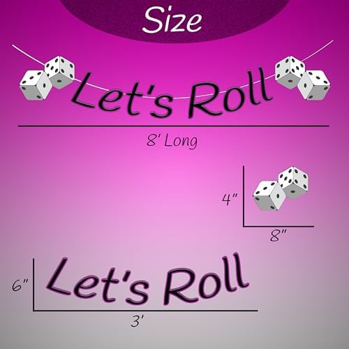 Lets Roll Bunco Party Banner With Confetti Set