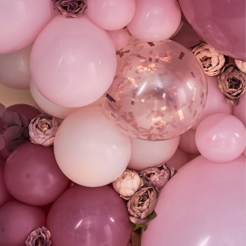 PartyWoo Pink Gold Balloon Arch Kit 140 pcs