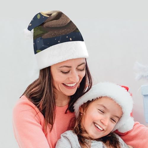 Santa Hat Sloth Lazy Christmas Party Headwear