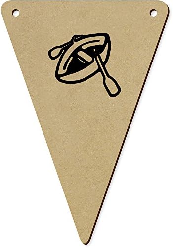 Azeeda 5 Pack Rowing Boat Wooden Bunting Flags