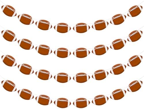 4 Pcs Football Banners for Sports Party Decorations