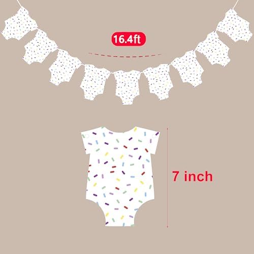 Sprinkle Baby Shower Onesie Banner 9 Piece